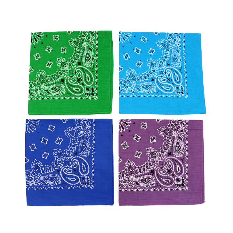 Handkerchief Cotton Men - Hip-hop masculino bandana cachecol impresso paisley