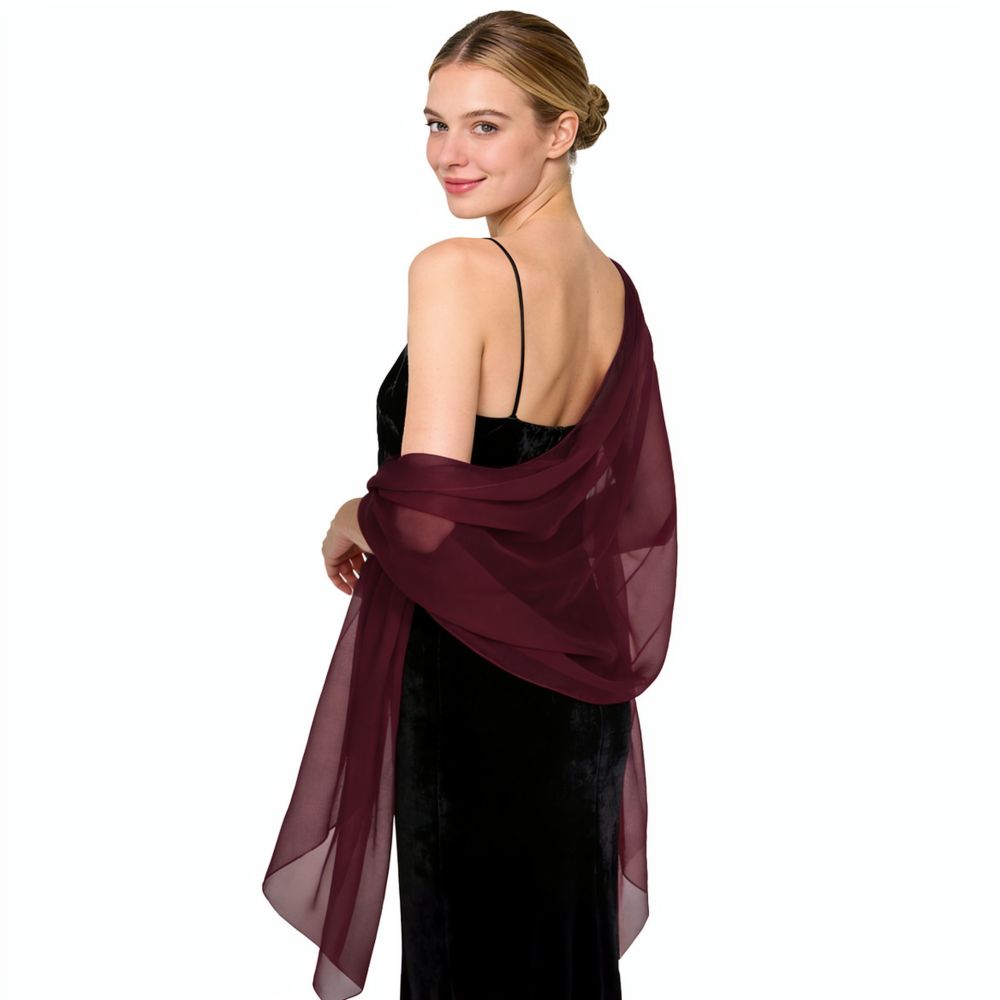 Stole Wedding Shawl - Elegante echarpe de chiffon para festas