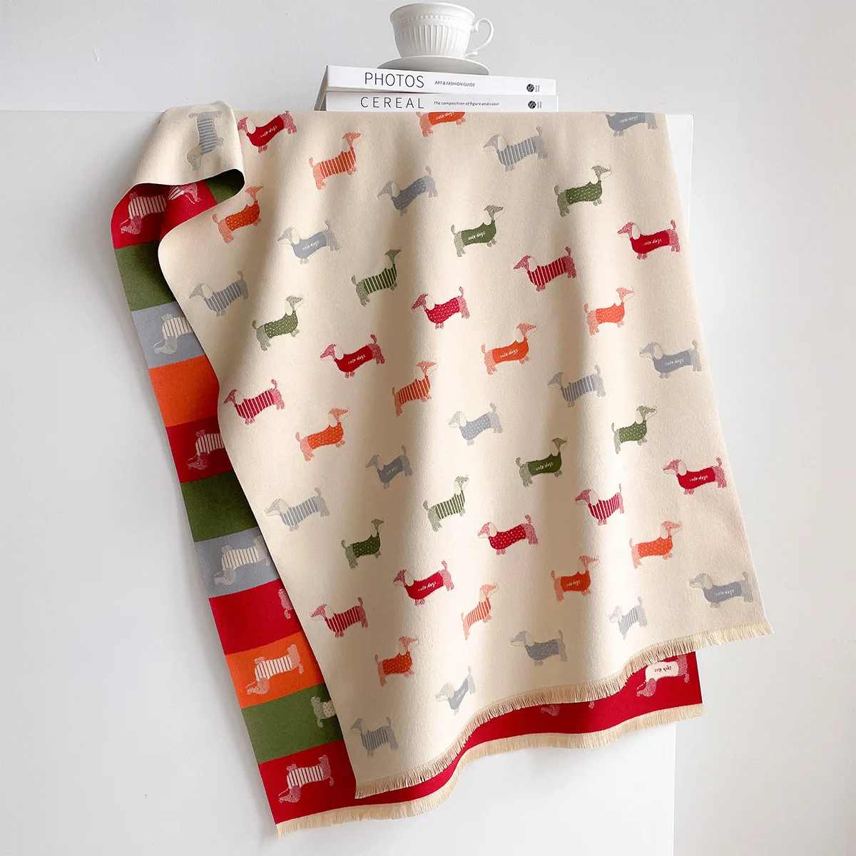 Pashmina Wrap Large - Cachecol de imitação de caxemira para