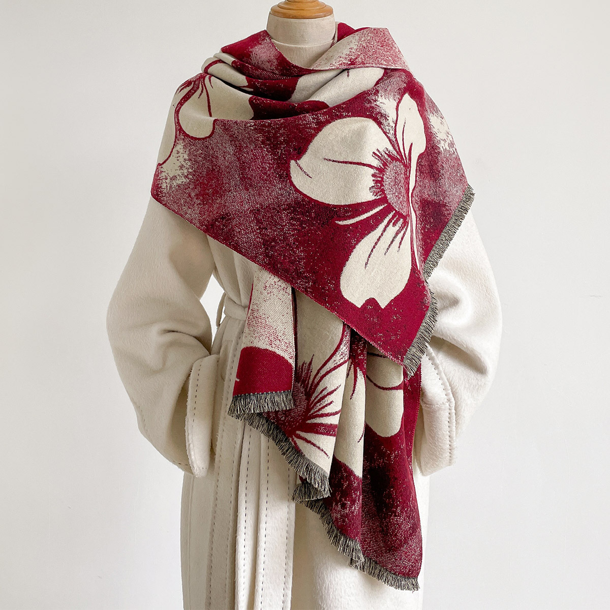 Pashmina Wrap Large - Cachecol Feminino de Imitação de Caxemira