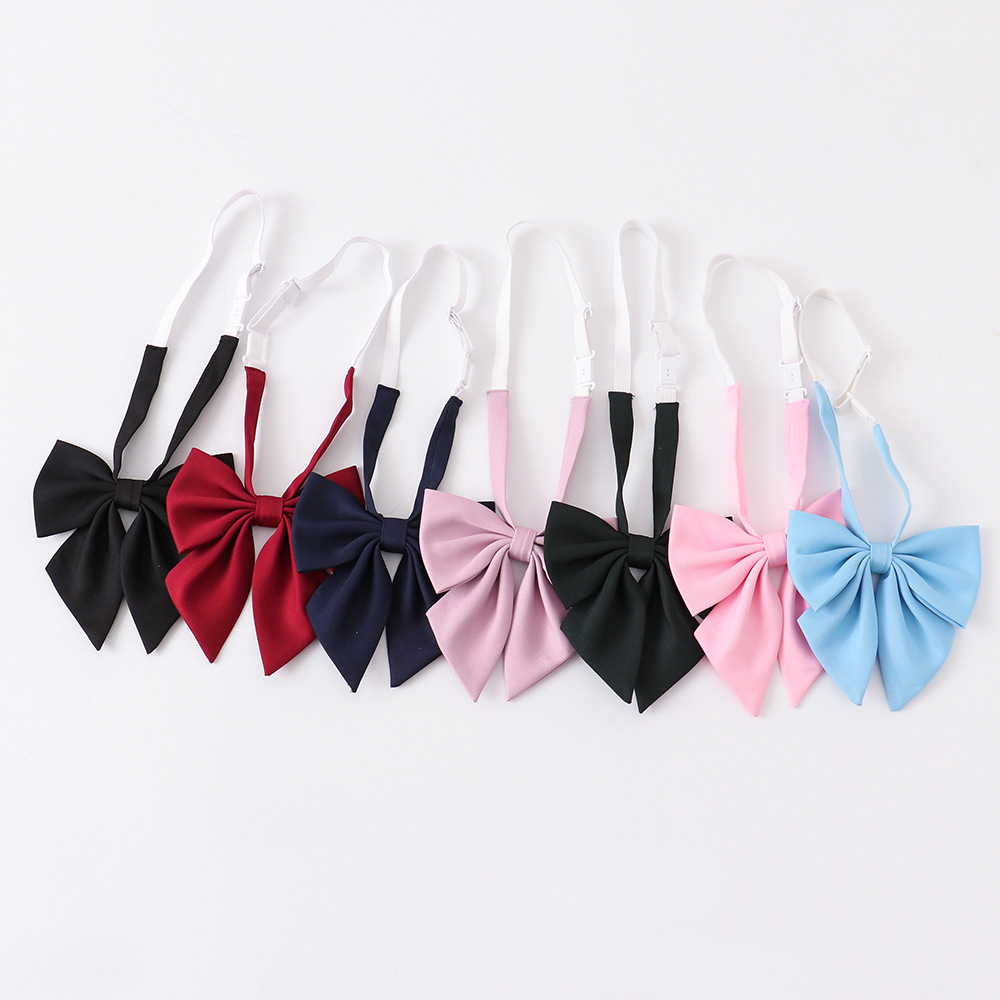 Bow Tie Pre Tied - Moda jk gravatas borboleta sólido rosa