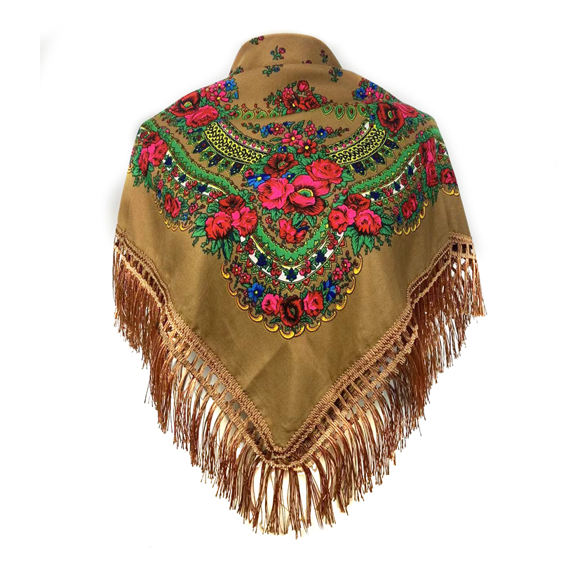 Bandana Cotton - Étnico franjas bandana babushka headwrap xale