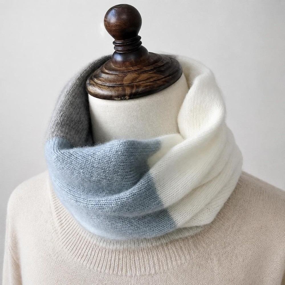 Cachecol Infinito de Malha com - Infinity Scarf Knit avaliação e preço