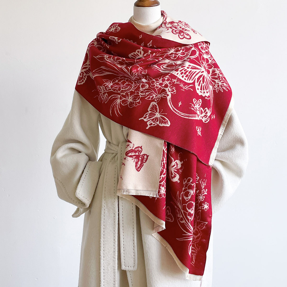 Cachecol de imitação de caxemi - Pashmina Wrap Large avaliação e preço