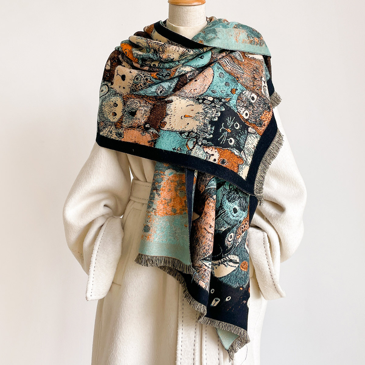 Cachecol Feminino de Imitação  - Pashmina Wrap Large avaliação e preço