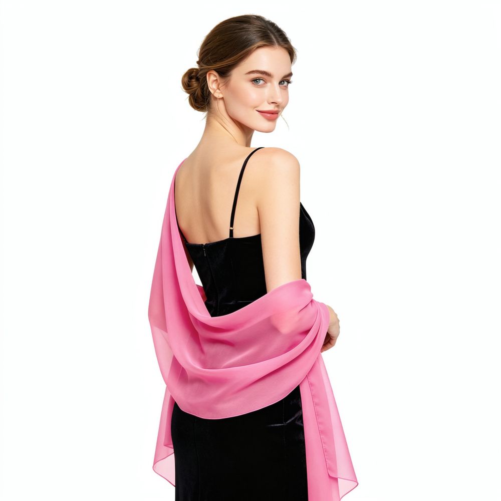 Elegante echarpe de chiffon pa - Stole Wedding Shawl avaliação e preço