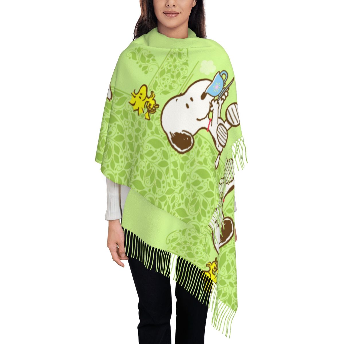 Cachecol feminino com franjas, - Pashmina Wrap Large avaliação e preço