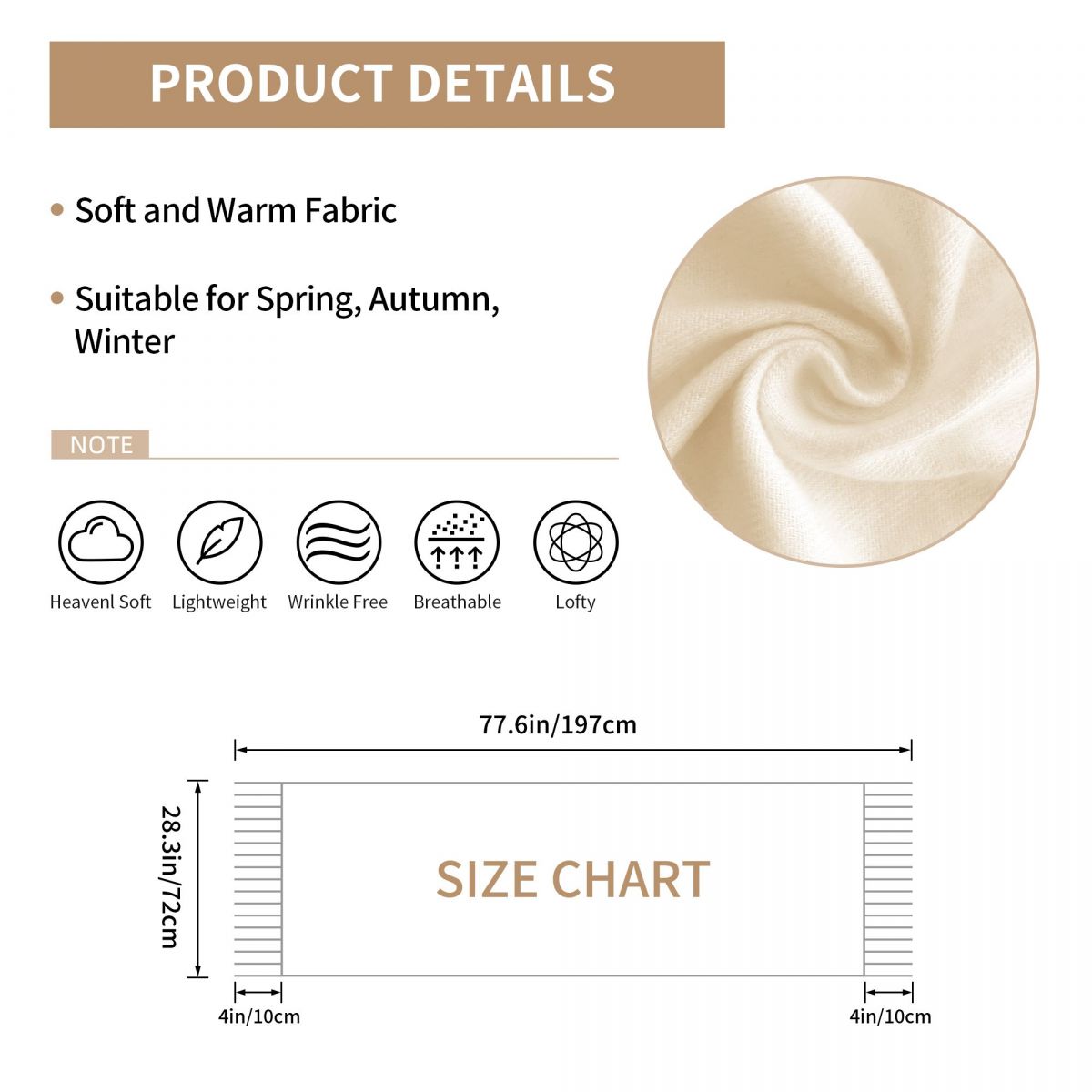 Cachecol feminino com franjas, - Pashmina Wrap Large avaliação e preço