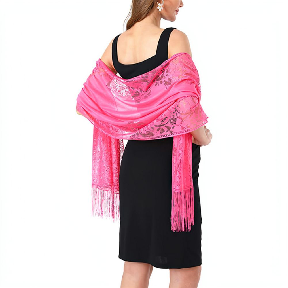 Elegante e delicado xale de re - Stole Wedding Shawl avaliação e preço