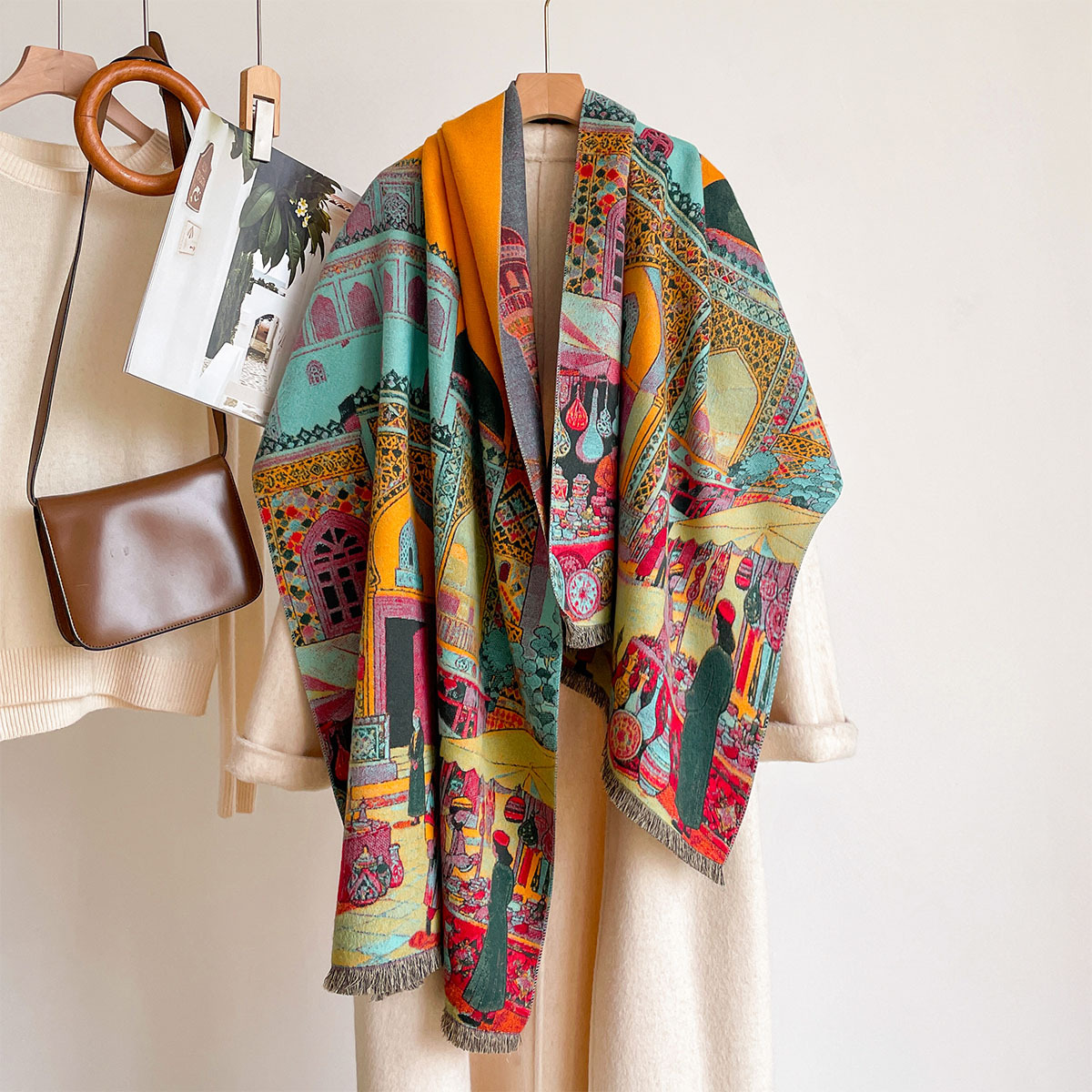 Cachecol Feminino de Imitação  - Pashmina Wrap Large avaliação e preço