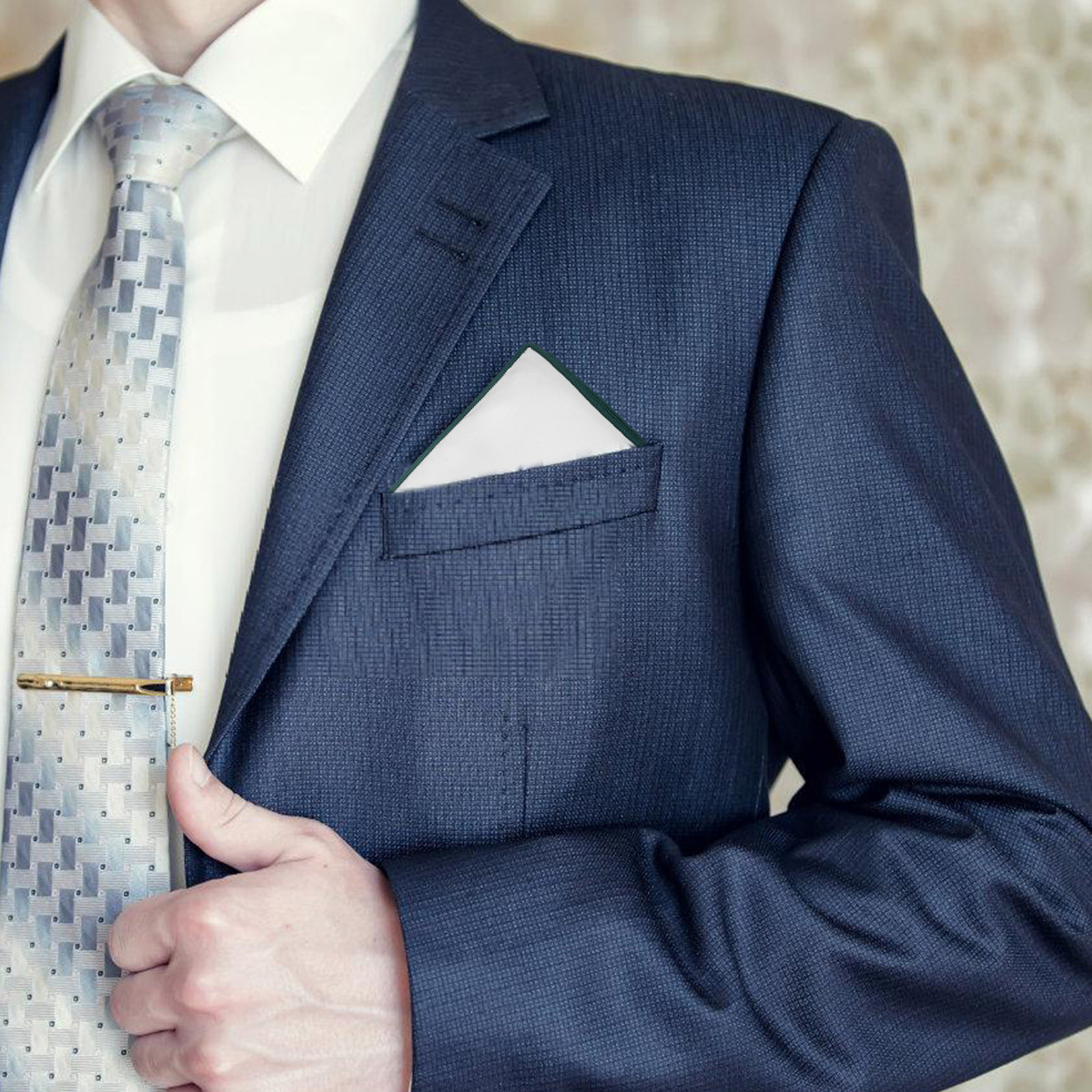 2 unidades de lenços de bolso  - Handkerchief Cotton Men avaliação e preço