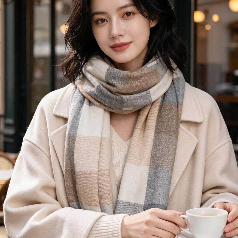 Cachecol de pescoço grosso, co - Infinity Scarf Knit avaliação e preço