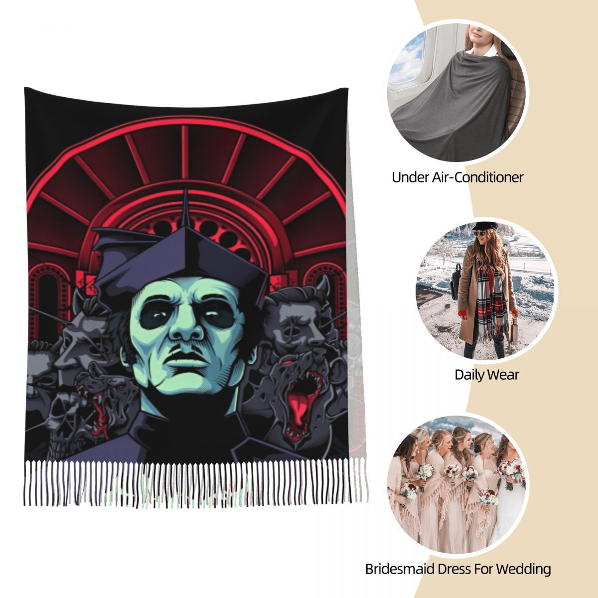 Envoltório de xale de banda fa - Pashmina Wrap Large avaliação e preço